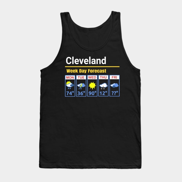 Cleveland Weather Tank Top by Shoptosi